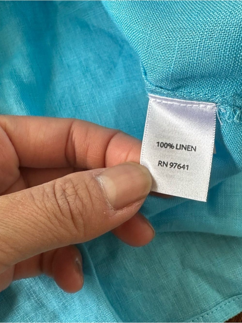 J. Jill Aqua Blue Turquoise Long-Sleeve Linen Button-Down Shirt Women's 3XL NWT - Picture 10 of 10